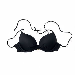 Victoria's Secret The Fabulous Black Ruffle Push-Up Bikini Top - Size 36B